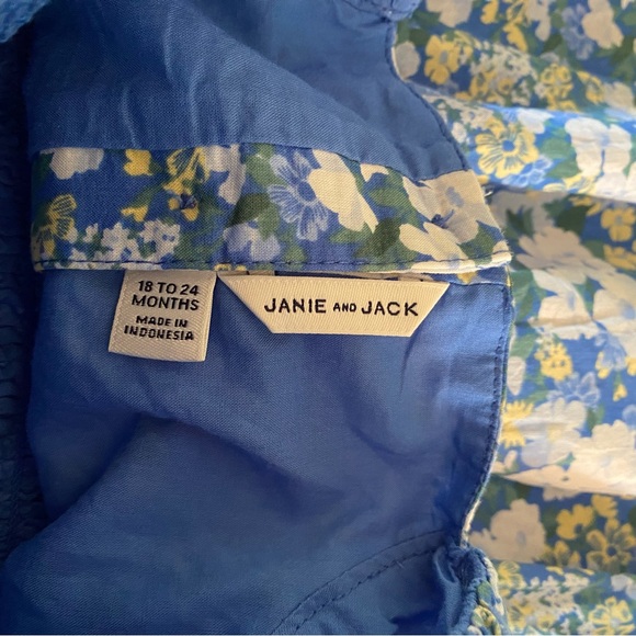 Janie and Jack Natalie Smocked Bubble Sleeves Dress - Picture 11 of 12